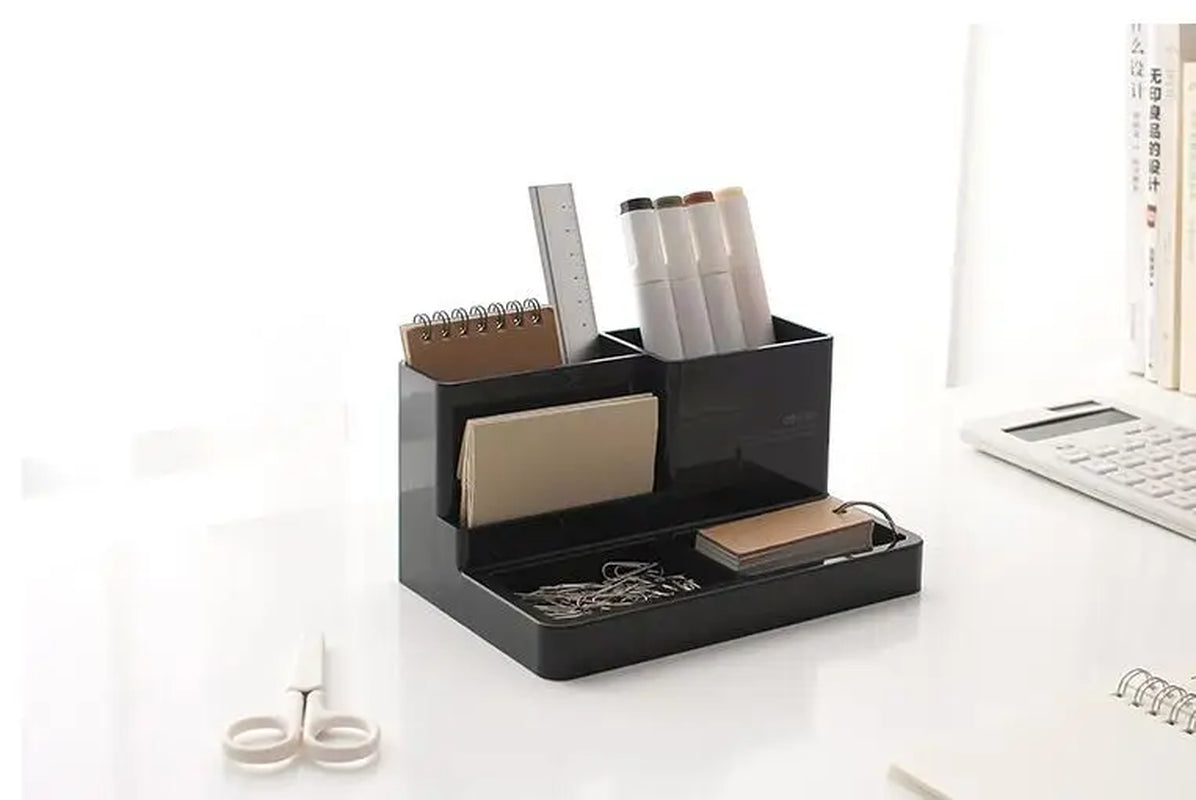 Deli Home Office Multifunction Pen Holder Stationary Storage Box