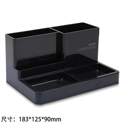 Deli Home Office Multifunction Pen Holder Stationary Storage Box