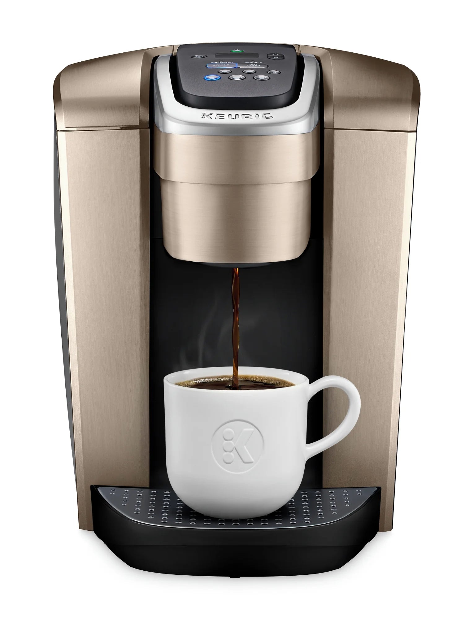 K-Elite, Single Serve K-Cup Pod Coffee Maker, Brushed Gold