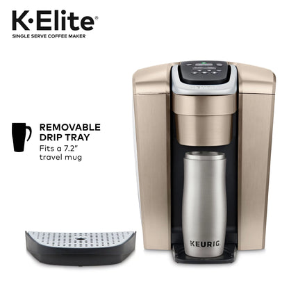 K-Elite, Single Serve K-Cup Pod Coffee Maker, Brushed Gold