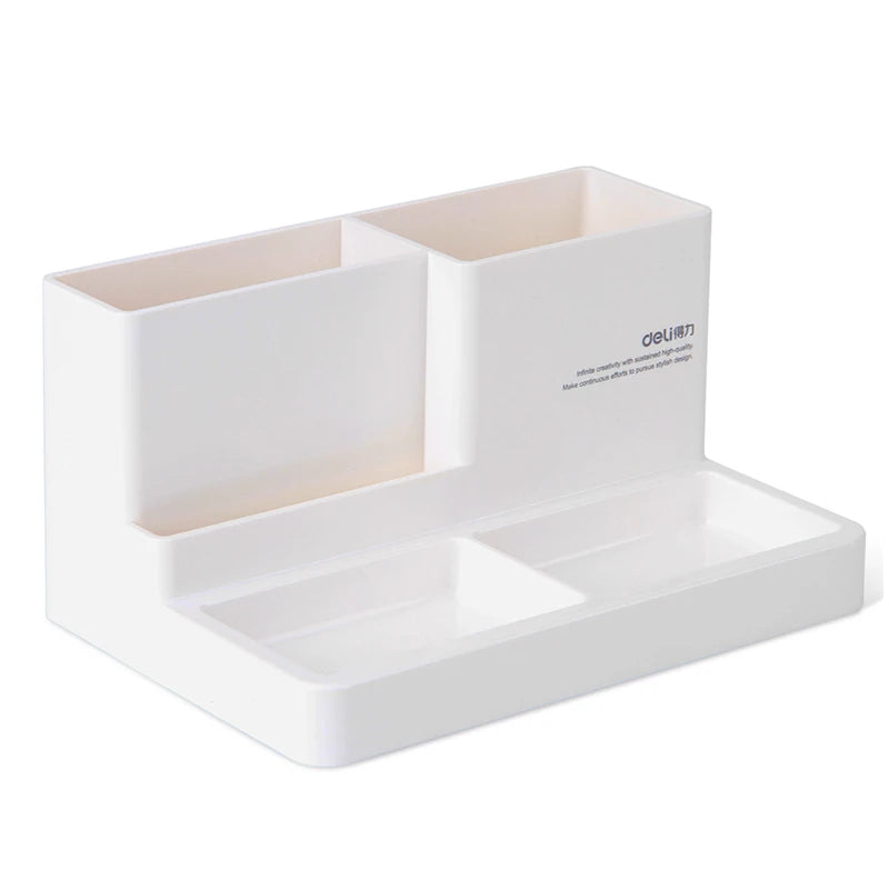 Deli Home Office Multifunction Pen Holder Stationary Storage Box