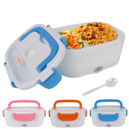 Fast Heating Food Container Dinnerware Food Warmer 12V 220V EU Plug Electric Heated Lunch Box Travel Car Work Heating Bento Box